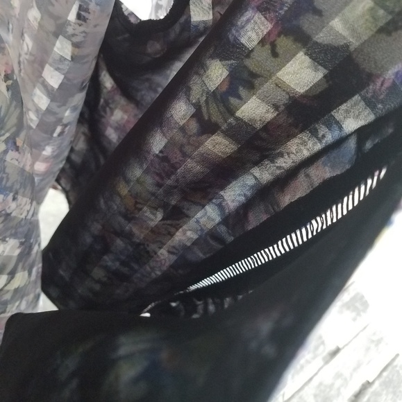 BCNU Multicolored Checkered Floral Shirt - Picture 3 of 4